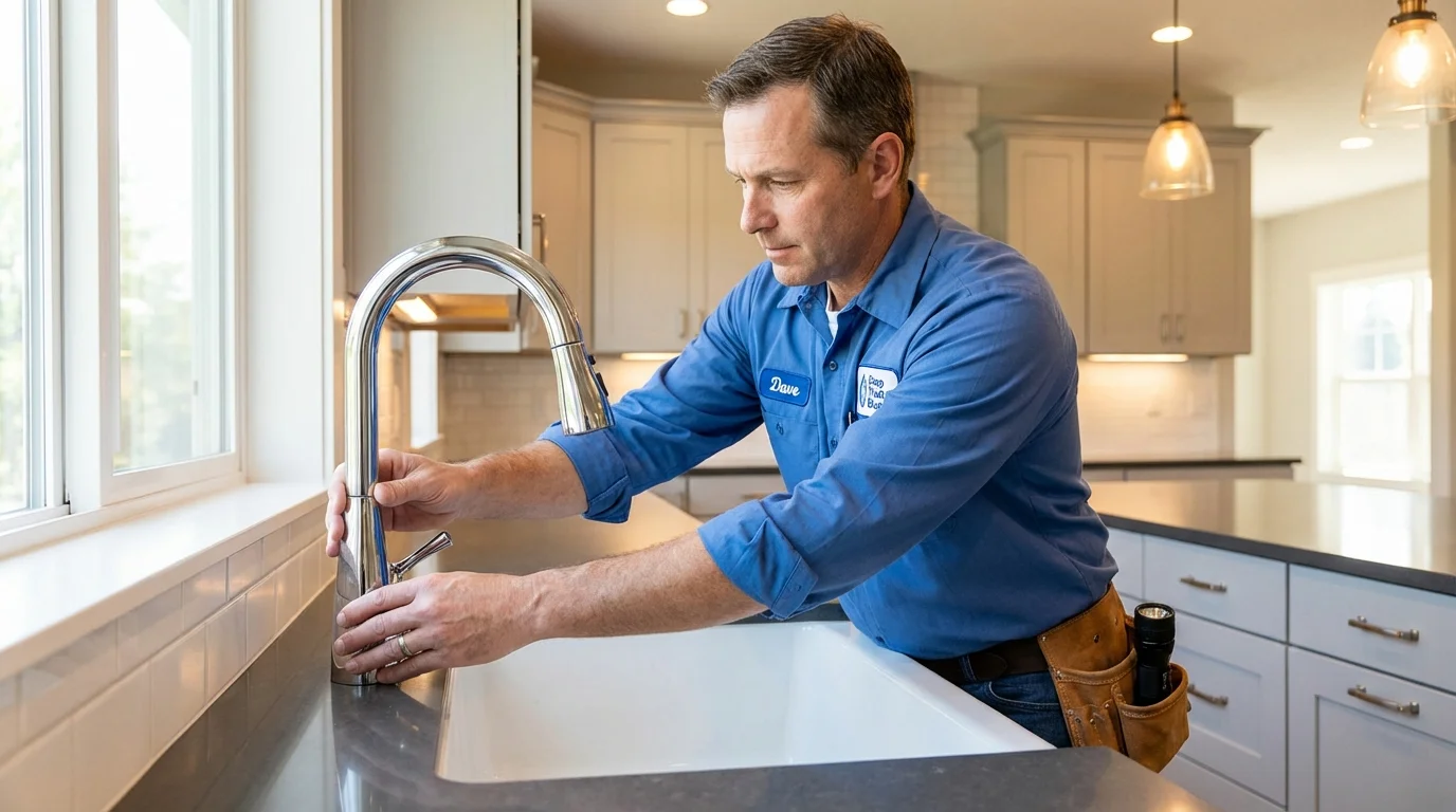 Kitchen faucet installation by Johns Plumbing LLC in Homewood